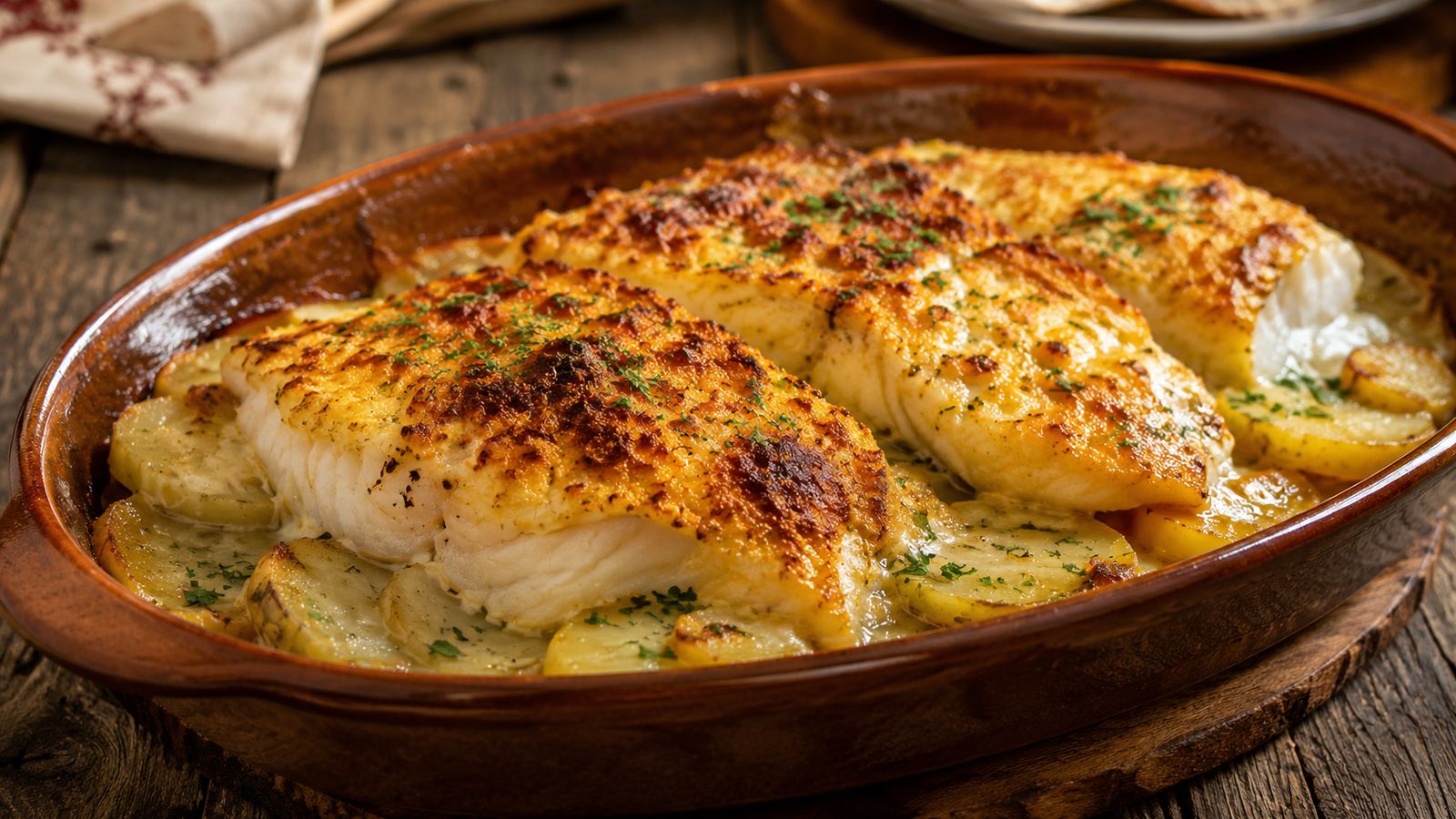 Bacallà gratinat amb allioli