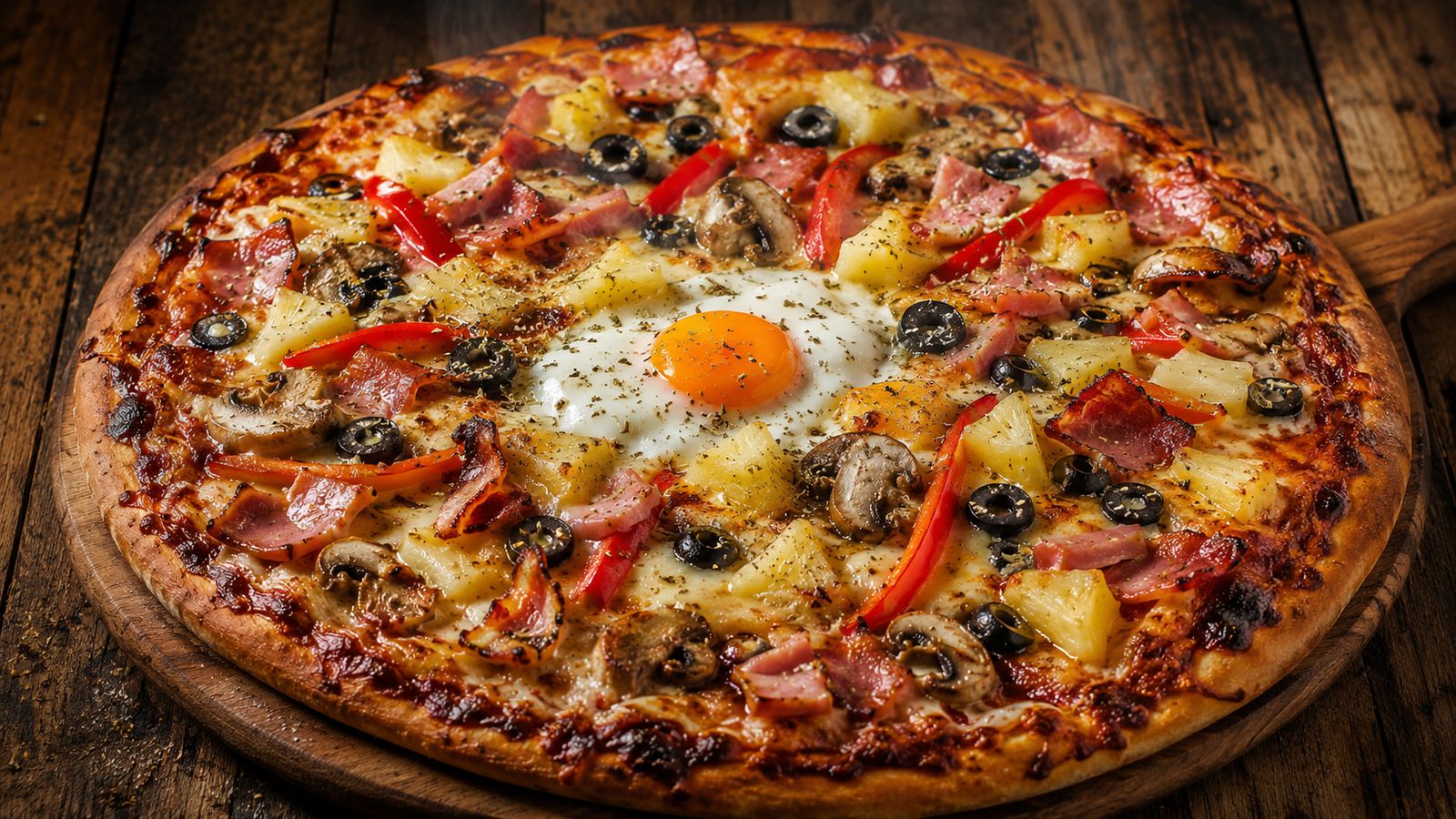 Aussie pizza (à l'œuf et à l'ananas)