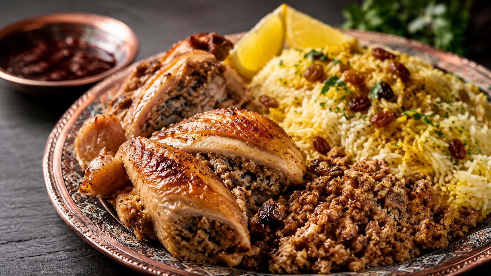 Lavangi (volaille farcie noix-oignon-alça, cuisine Talysh)