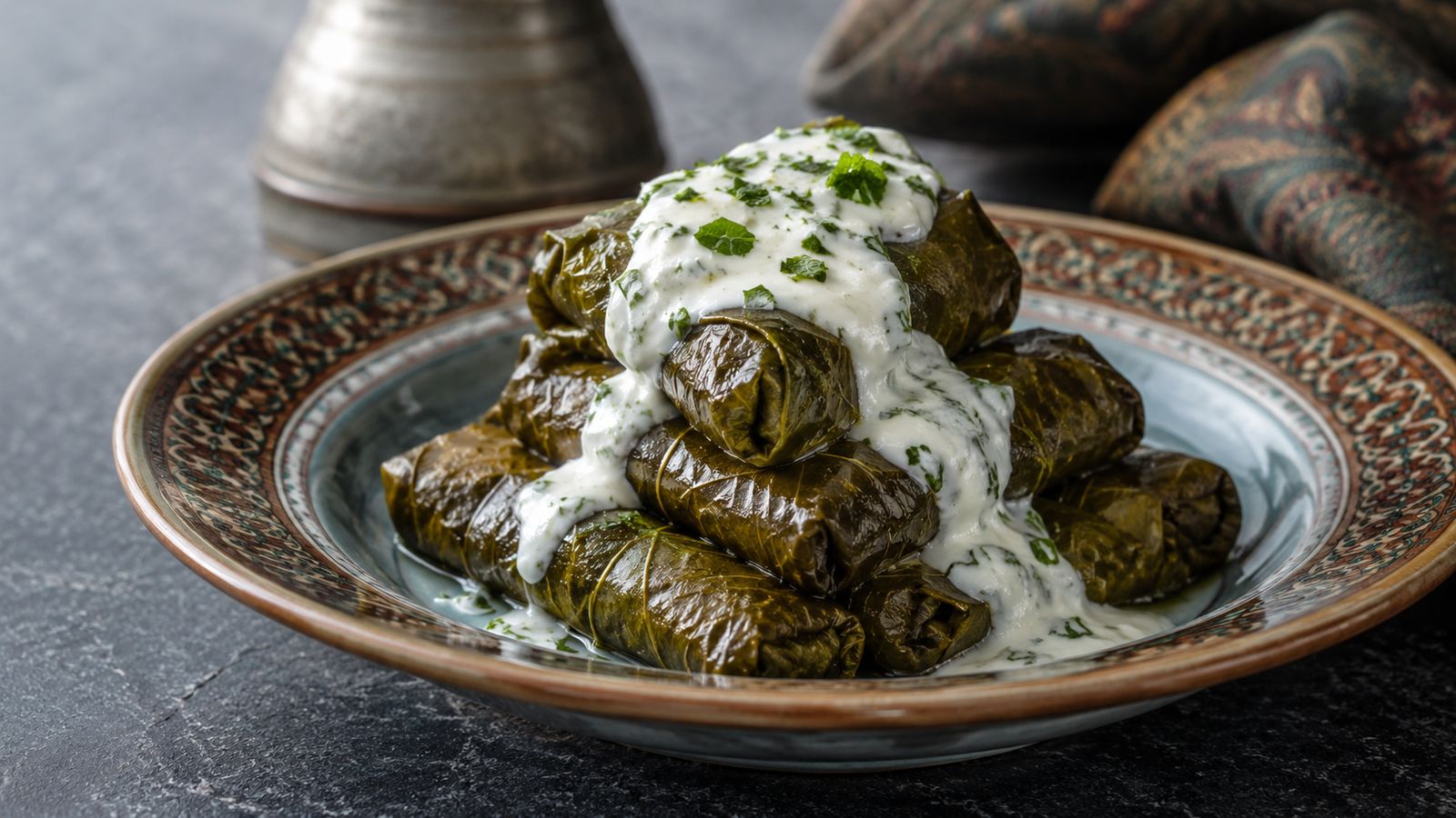 Yarpaq Dolması (Feuilles de Vigne Farcies)