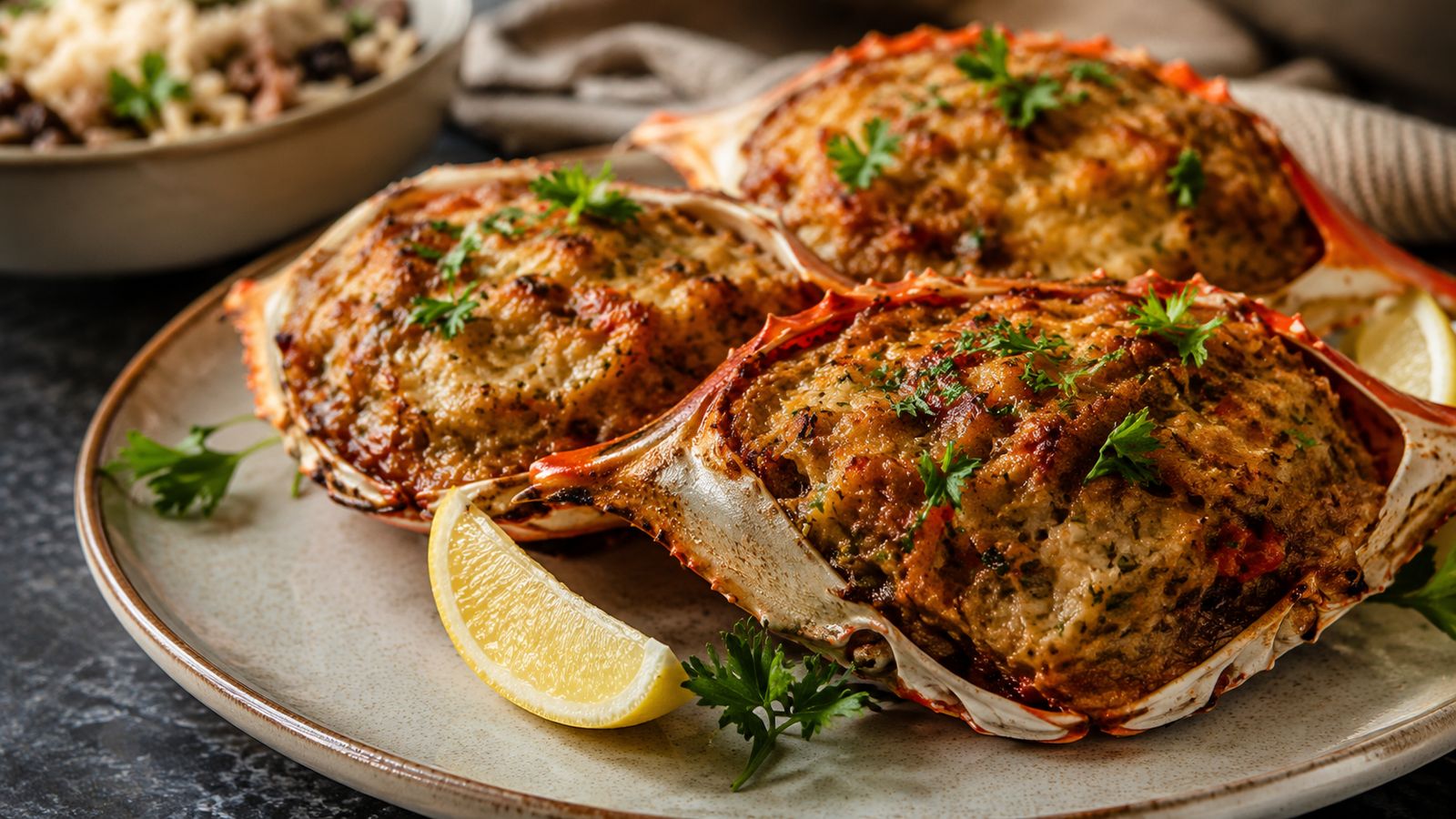Bahamian Baked Stuffed Crab (crabe de terre farci)