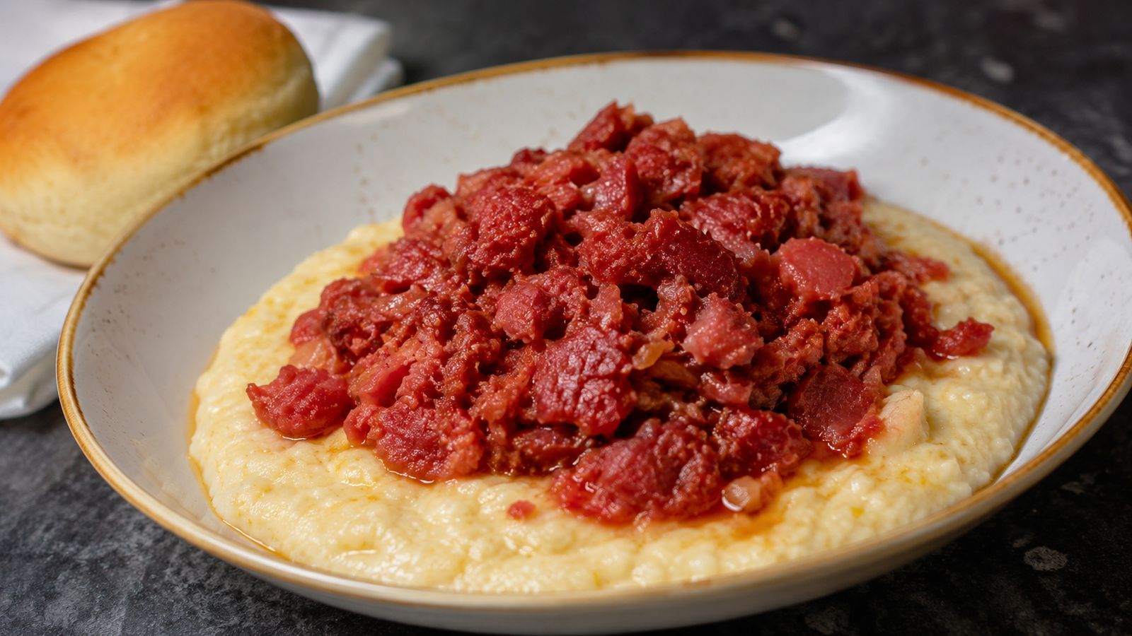 Fire Engine (corned beef & grits)