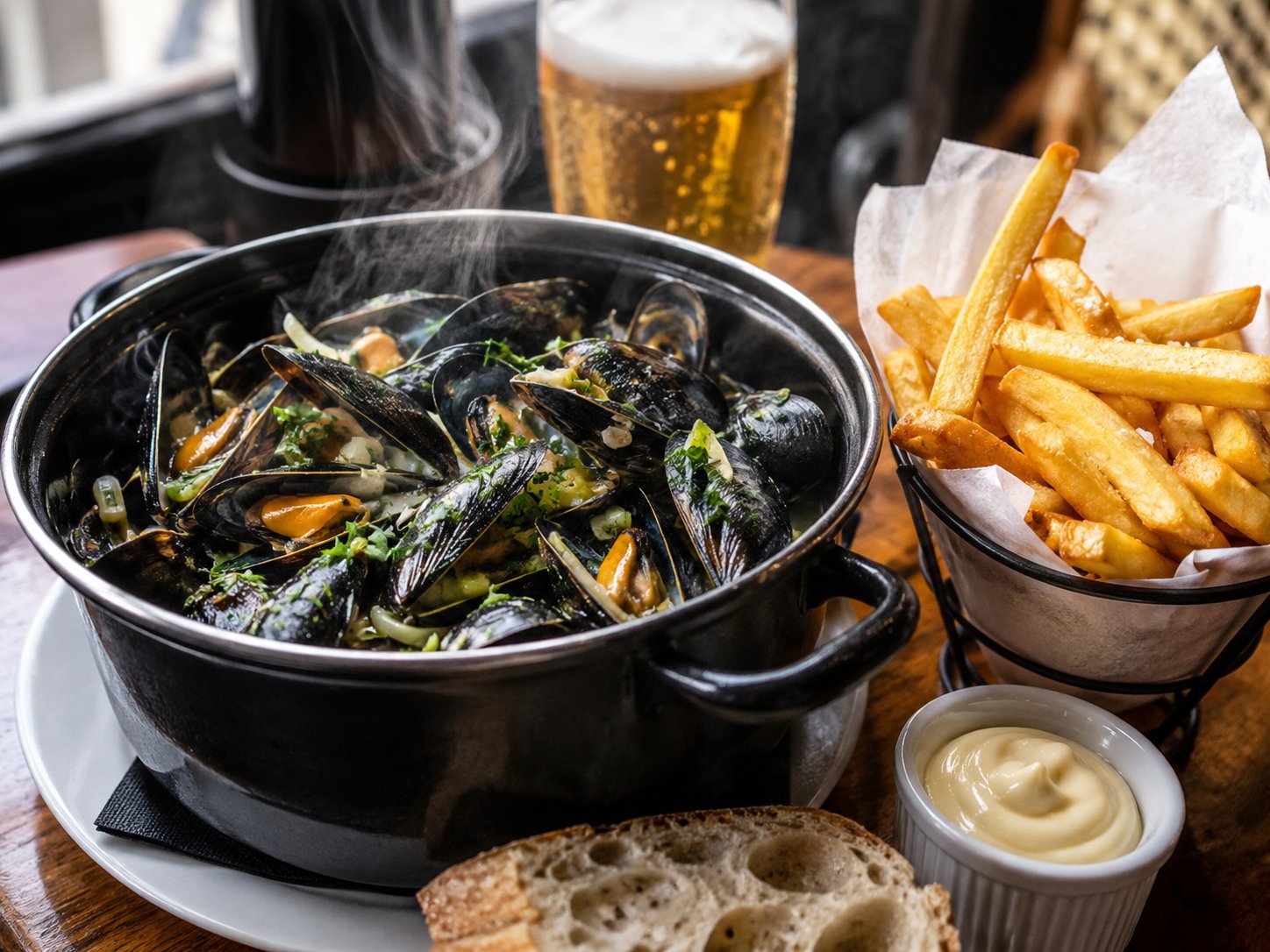 Moules-Frites, recette traditionnelle (Belgique)
