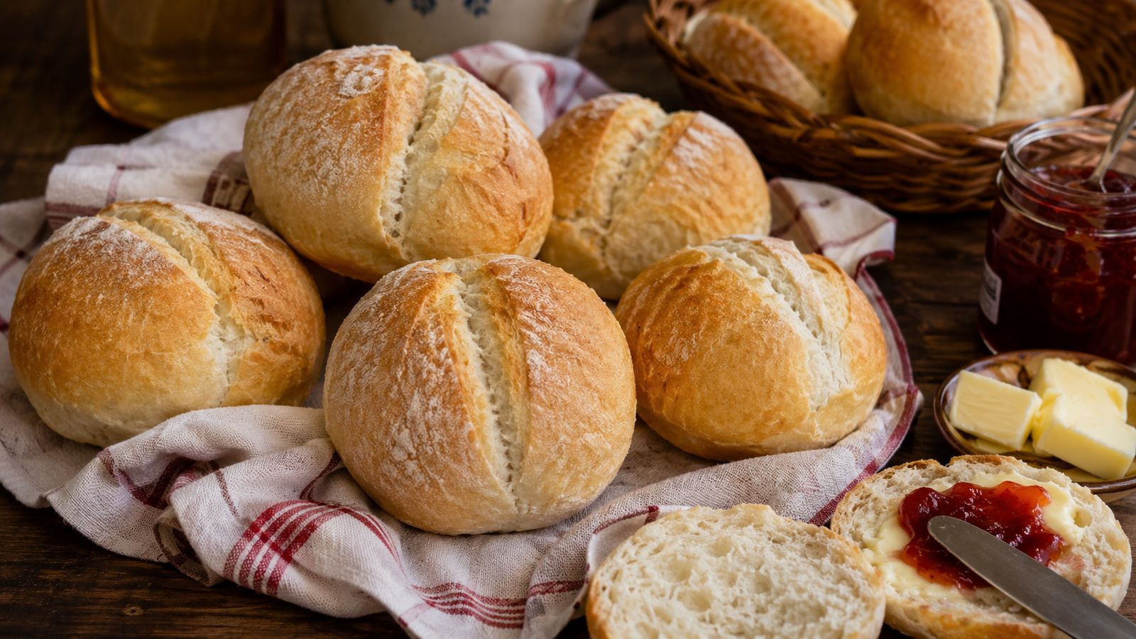 Pistolets bruxellois (petits pains du dimanche)