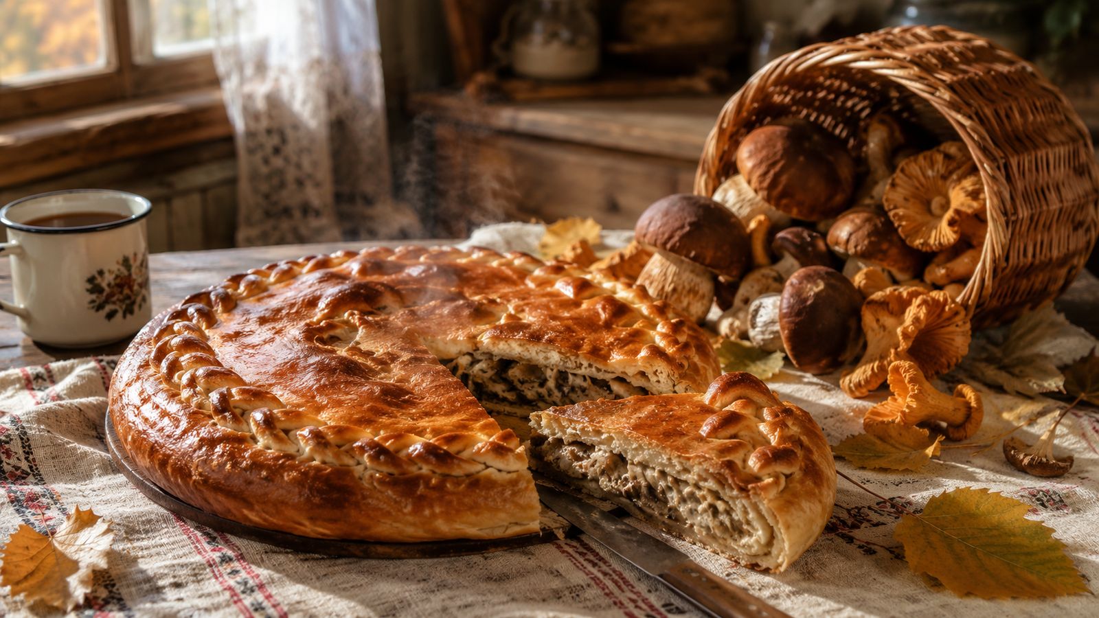 Pirog z grybami