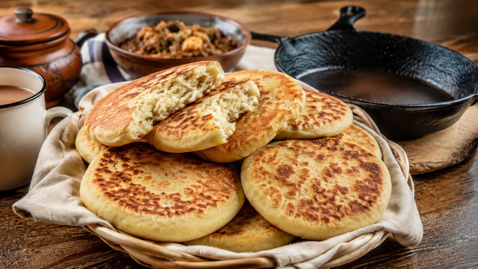 Diphaphatha (pain plat poêlé Tswana)