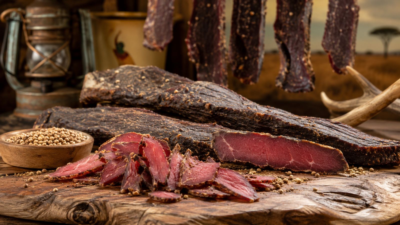 Kudu biltong (viande séchée de kudu du Kalahari)