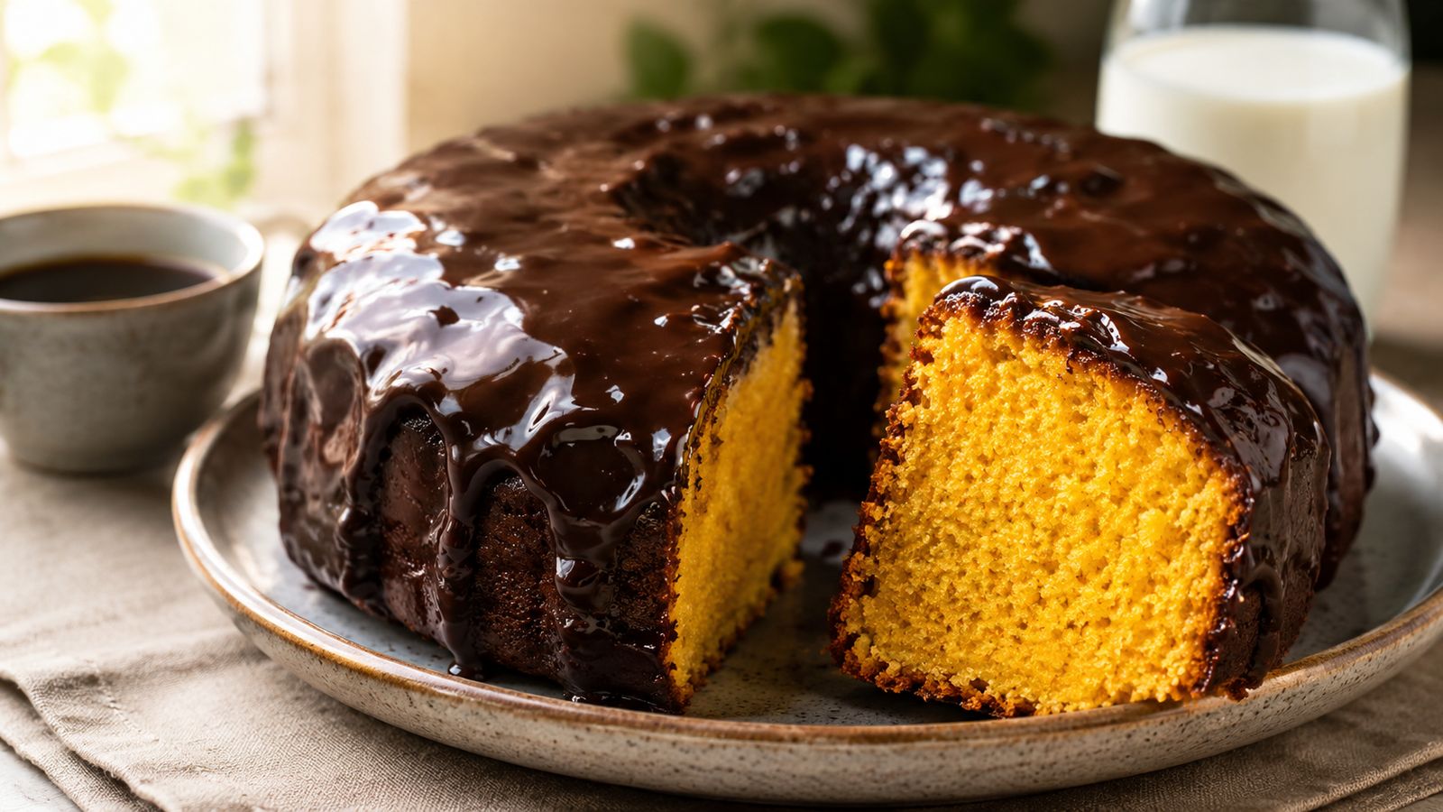 Bolo de Cenoura com Cobertura de Chocolate
