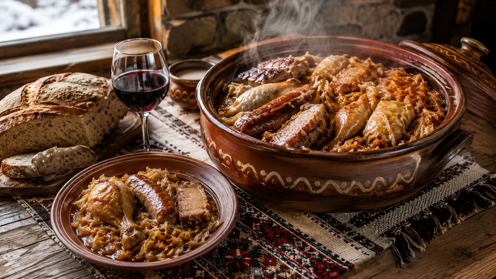 Kapama (ragoût de chou aigre et viandes de Bansko)