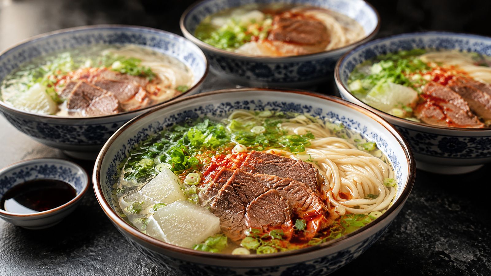 Lanzhou Lamian (兰州拉面 - nouilles tirees au boeuf)
