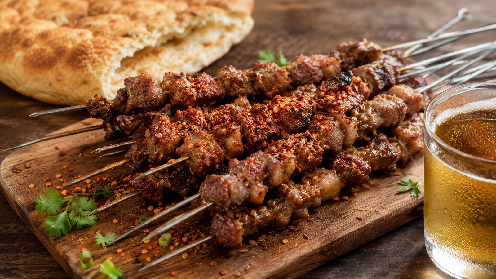 Yang Rou Chuanr (羊肉串, brochettes d'agneau cumin Xinjiang)