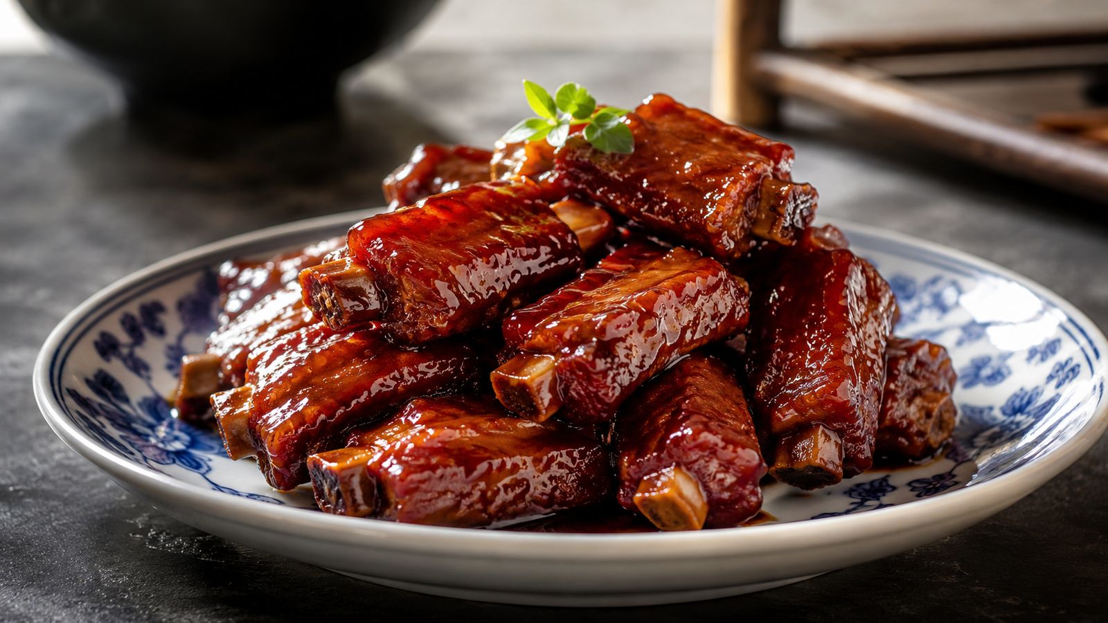 Tang Cu Pai Gu (糖醋排骨) — Travers de porc aigres-doux laqués du Jiangnan
