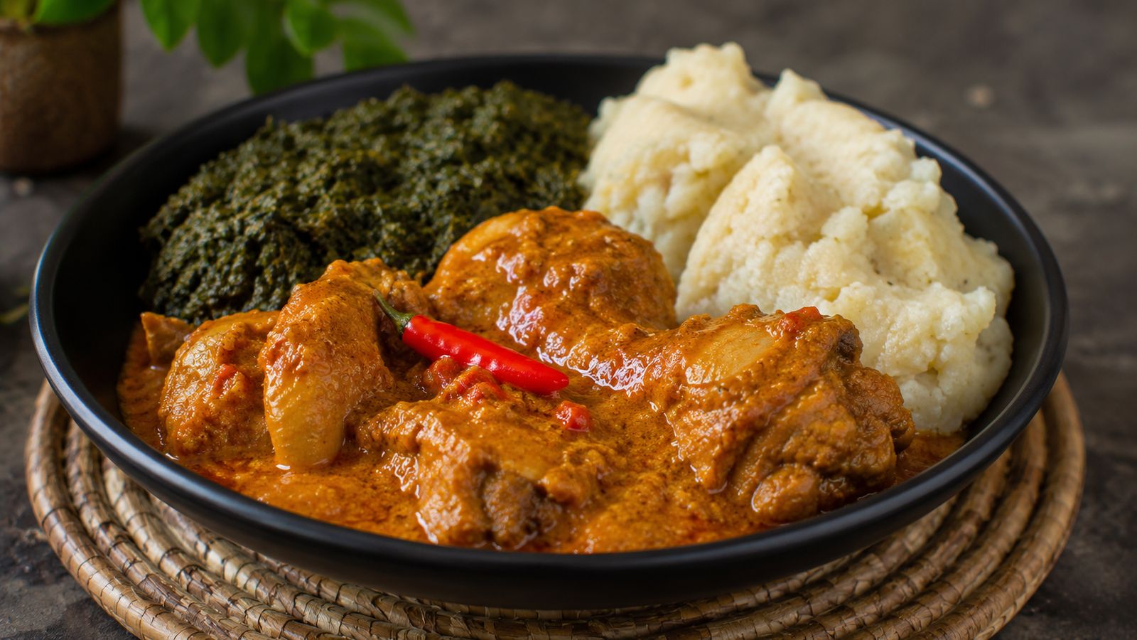 Mwambe ya soso (Poulet à la moambé)