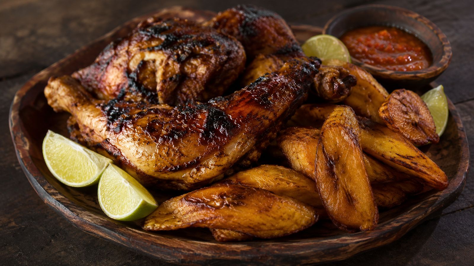 Soso ya kalanga (poulet braisé au charbon de bois)