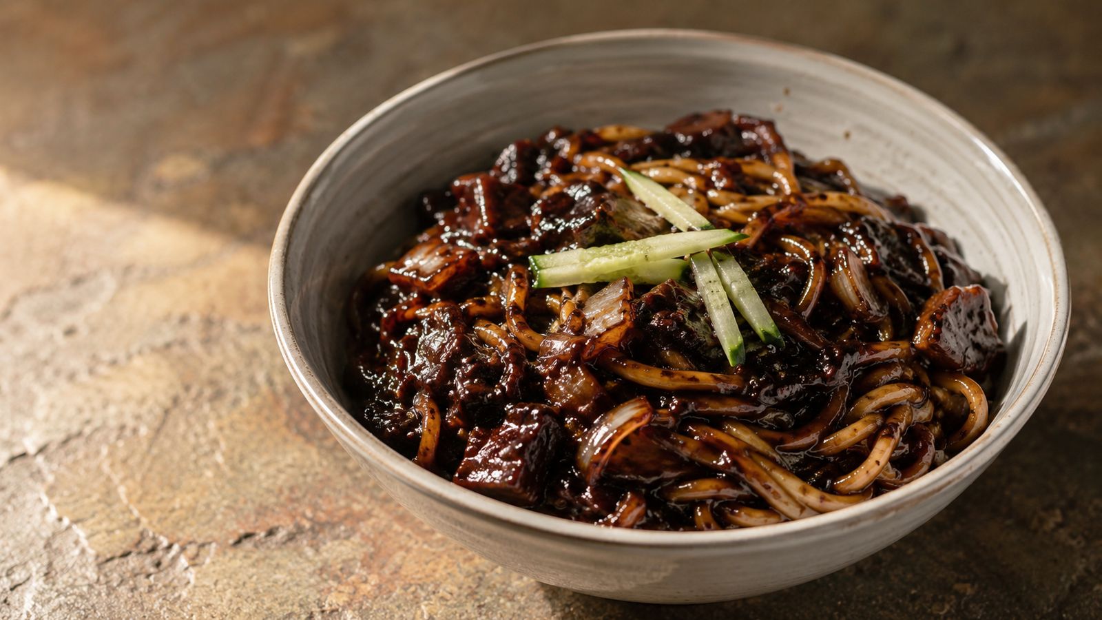 Jajangmyeon (자장면 - nouilles a la sauce noire chinoise-coreenne)