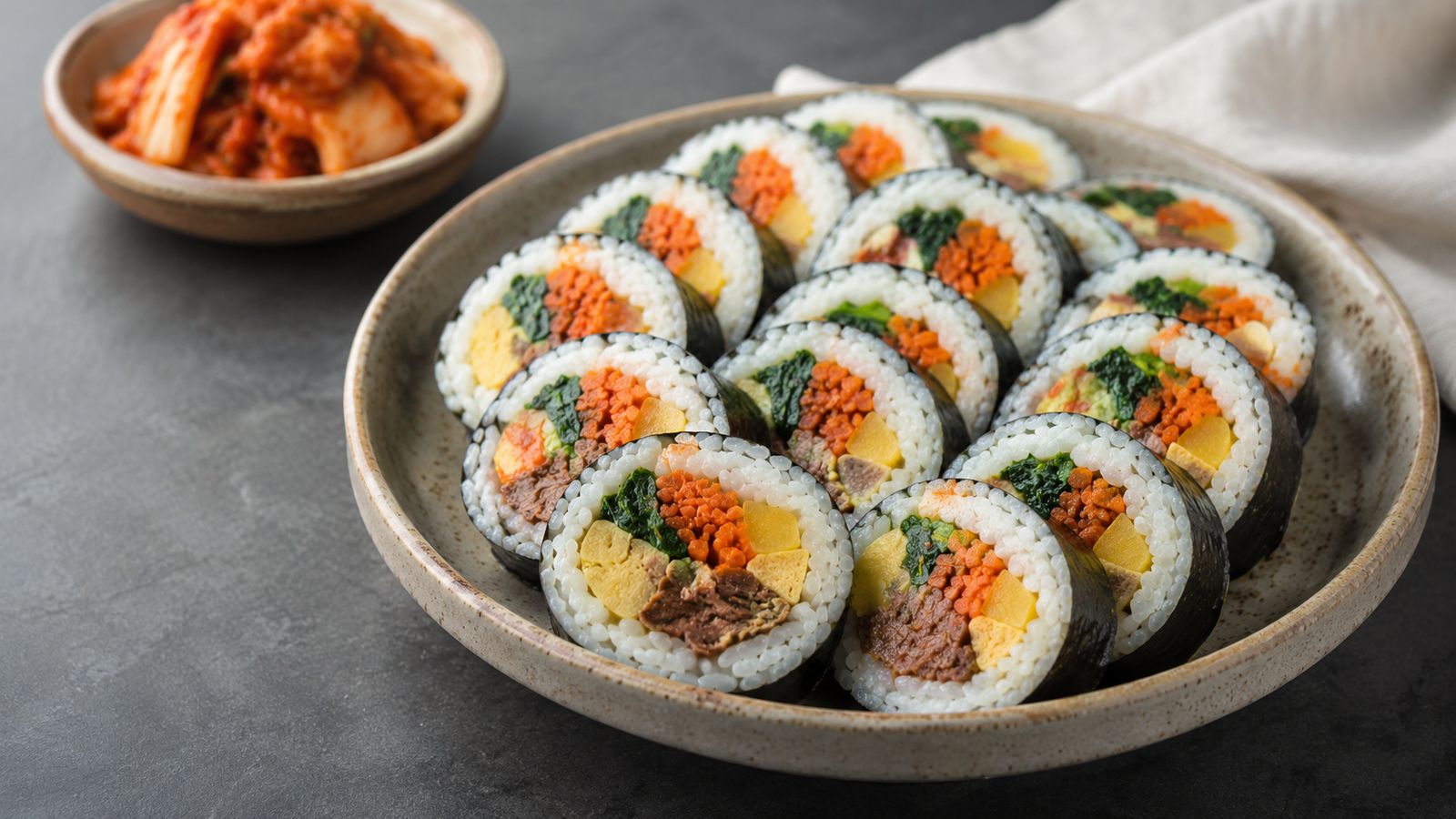 Kimbap (김밥 - rouleaux de riz a la nori)