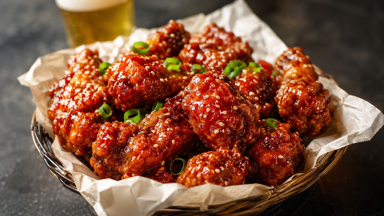 Poulet frit Yangnyeom (양념치킨)