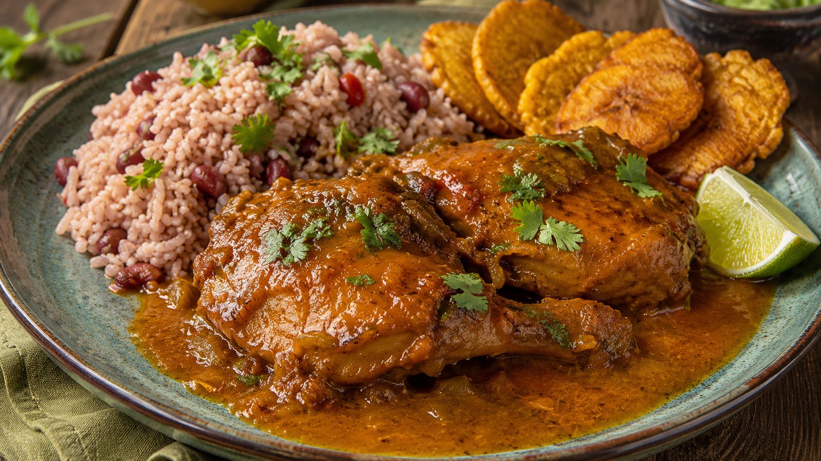 Pollo en Salsa Caribeño