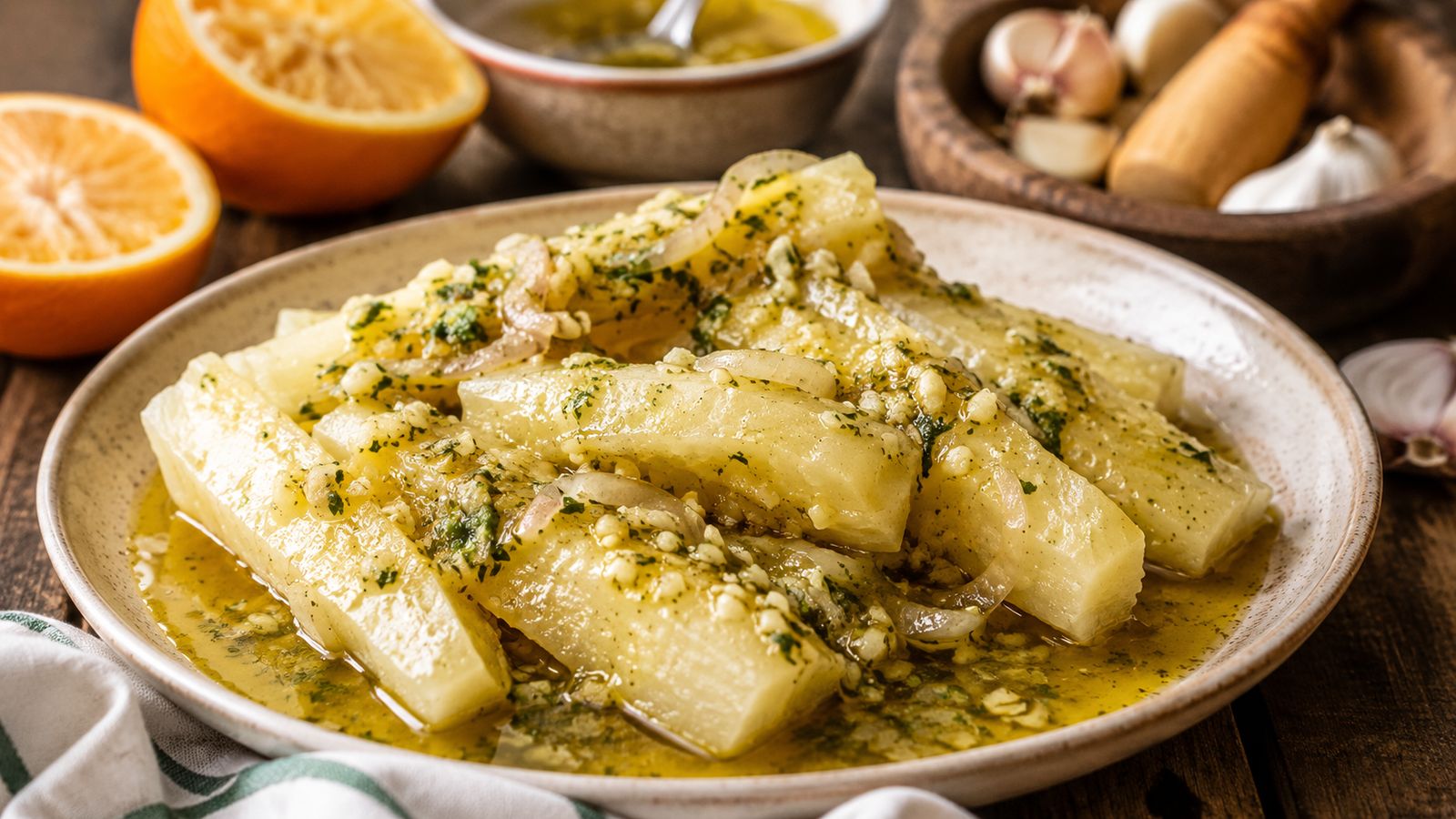 Yuca con Mojo