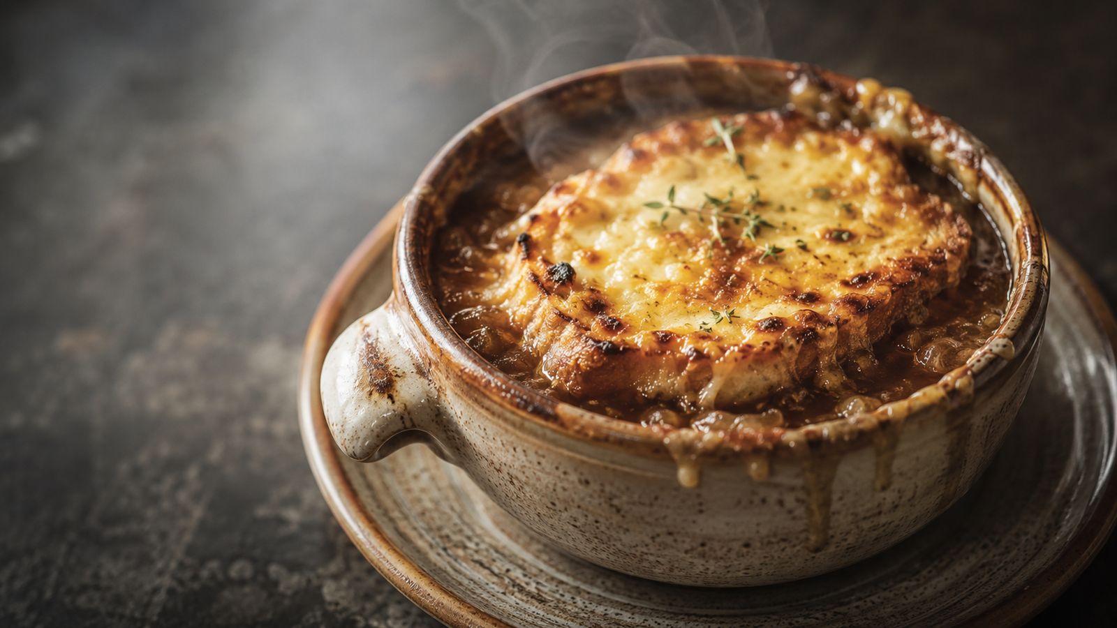 Soupe à l'oignon gratinée