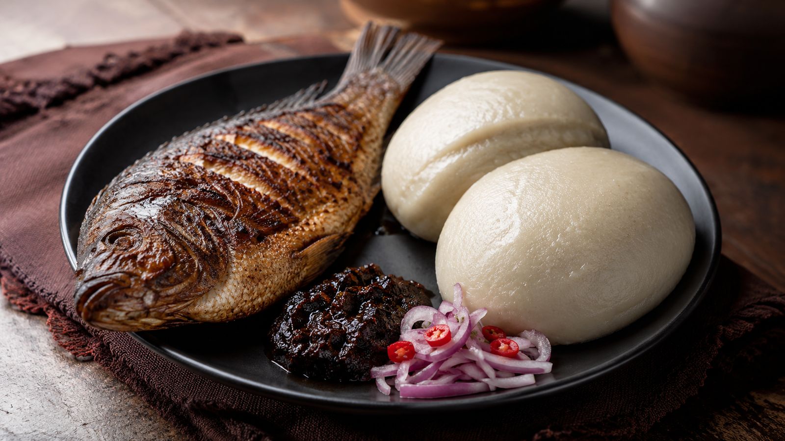 Banku & Tilapia (Ga style)