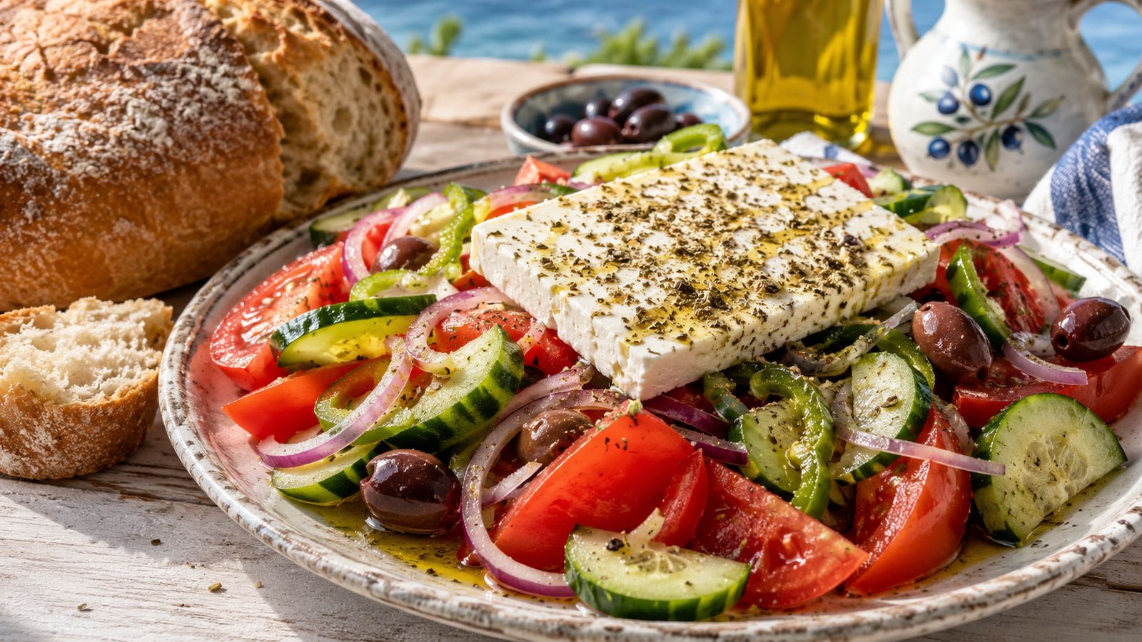 Horiatiki Salata (vraie salade grecque)