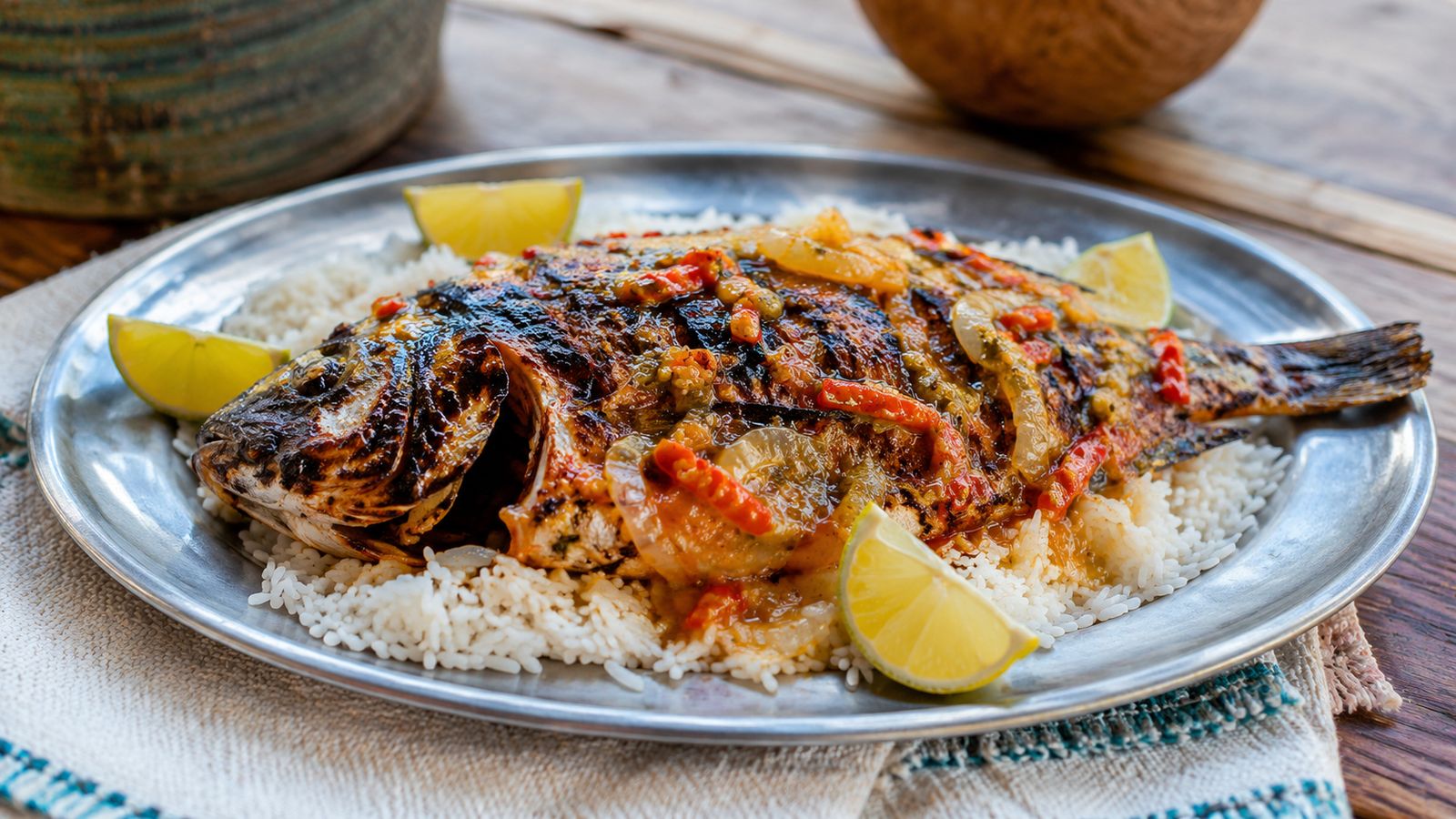 Peixe grelhado à Bijagó