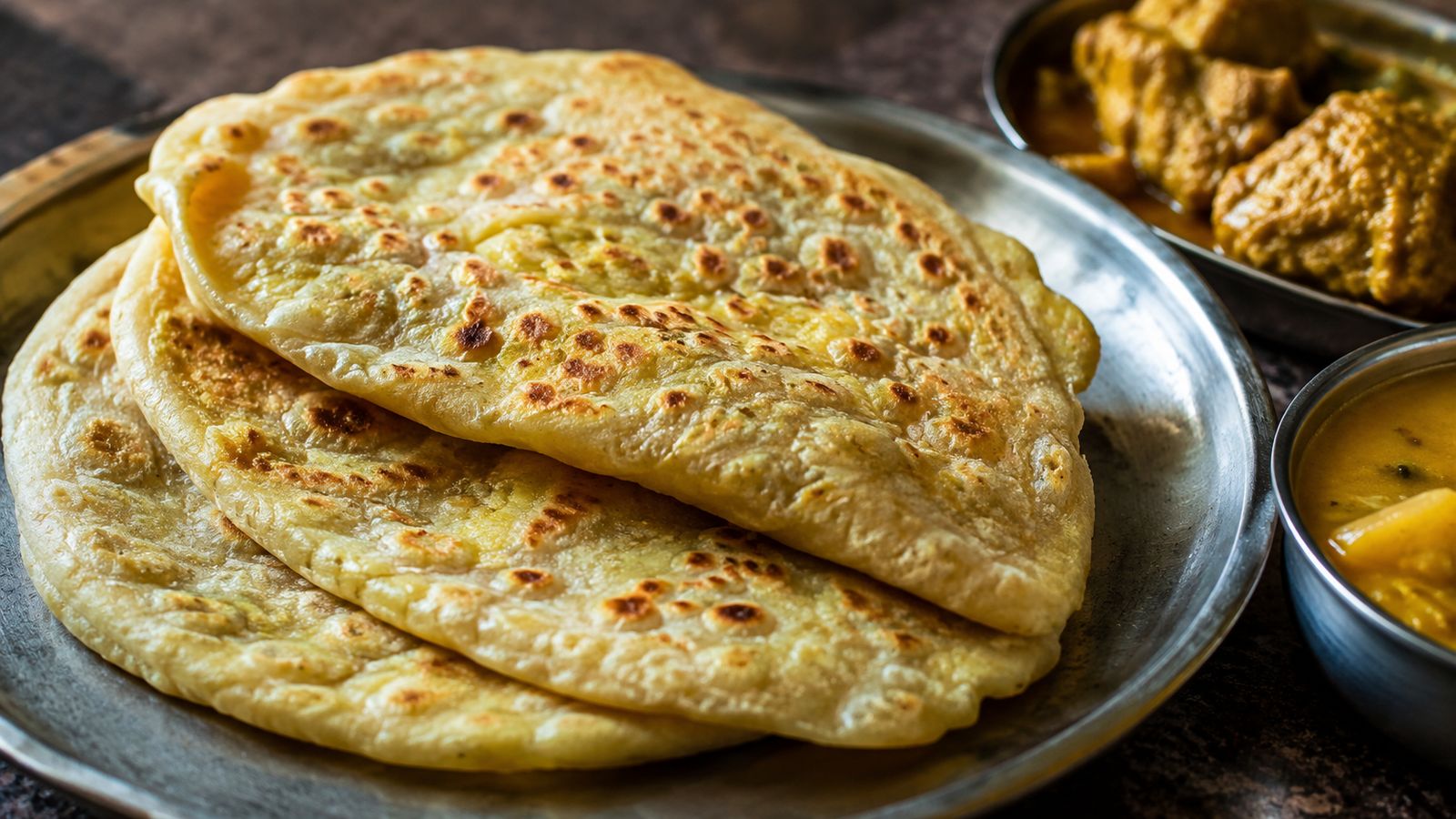 Dhal puri (roti farci aux pois cassés jaunes Indo-Caribéen)