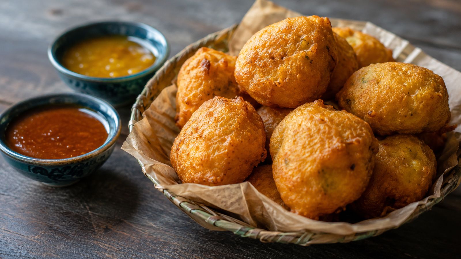 Pholourie (boulettes frites de pois cassés guyaniennes)