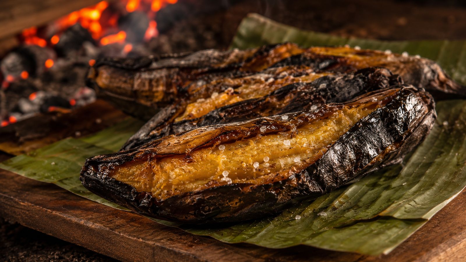 Plantain boucané Bushinengue (au gros sel)