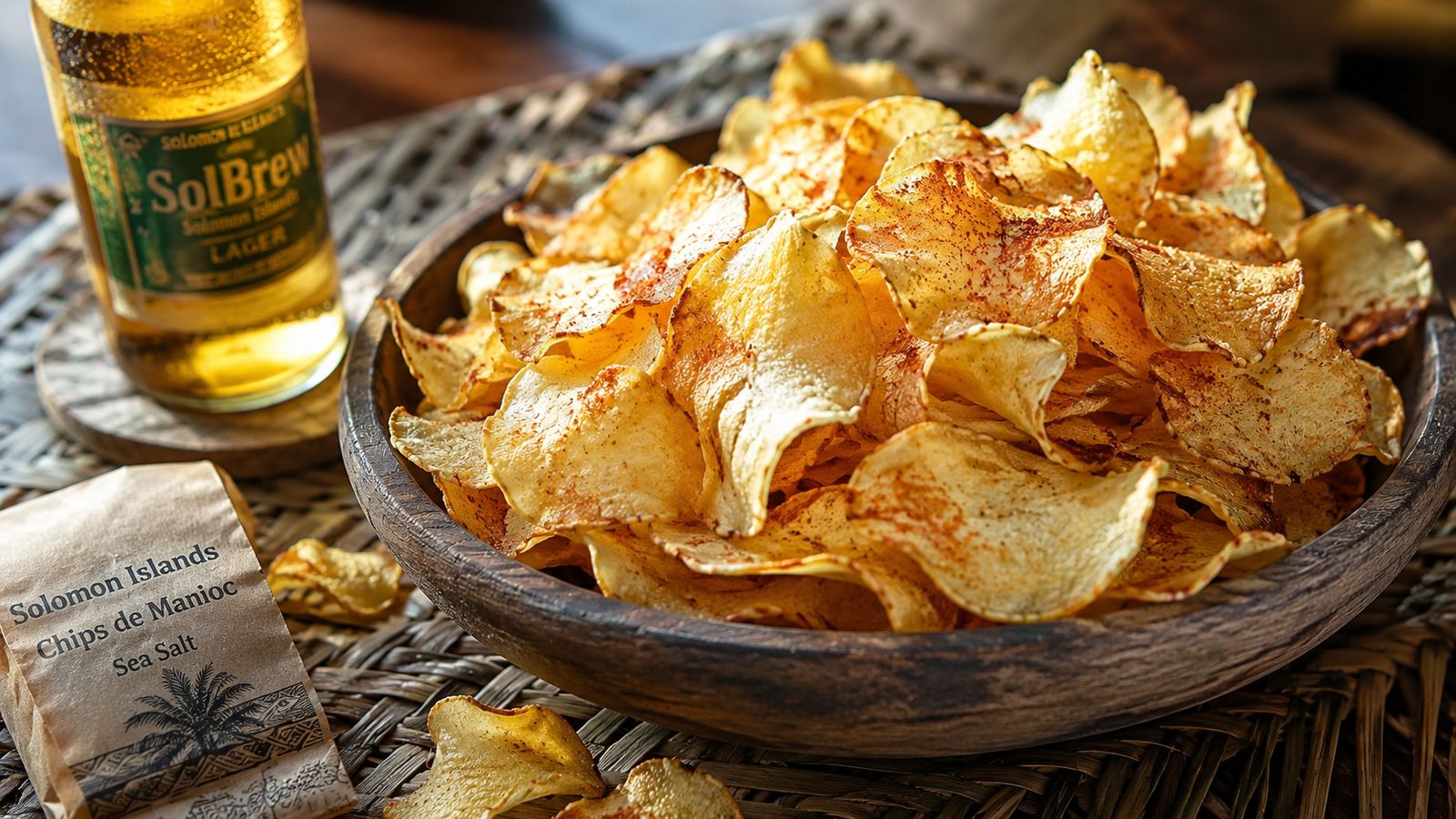 Cassava chips (chips de manioc séchées frites)
