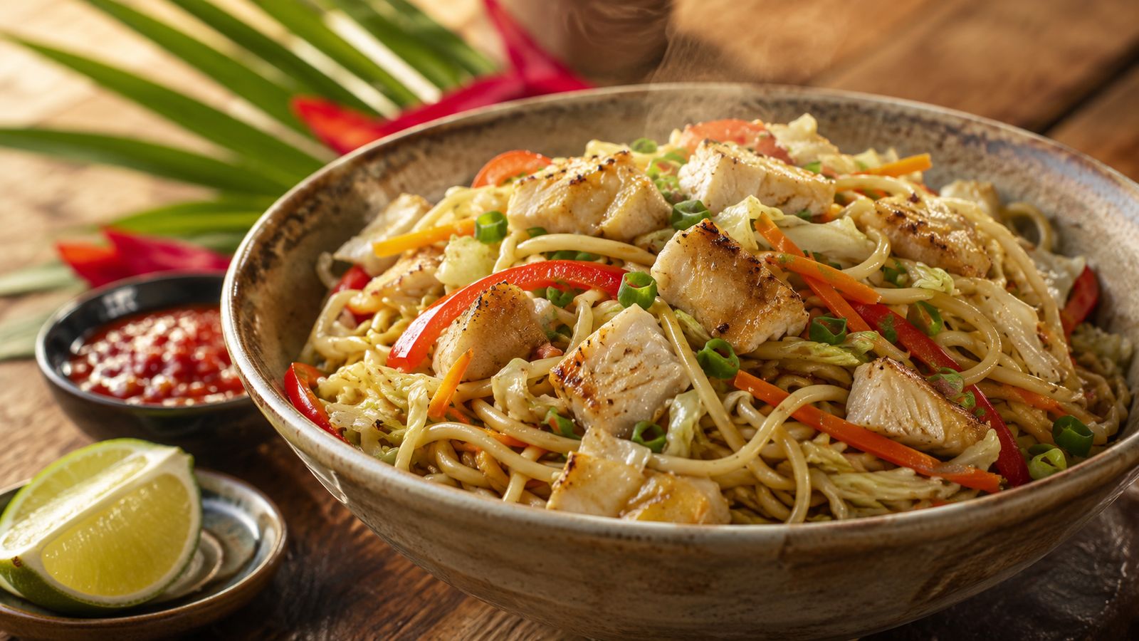 Saimin solomonais (nouilles aux légumes et poisson)