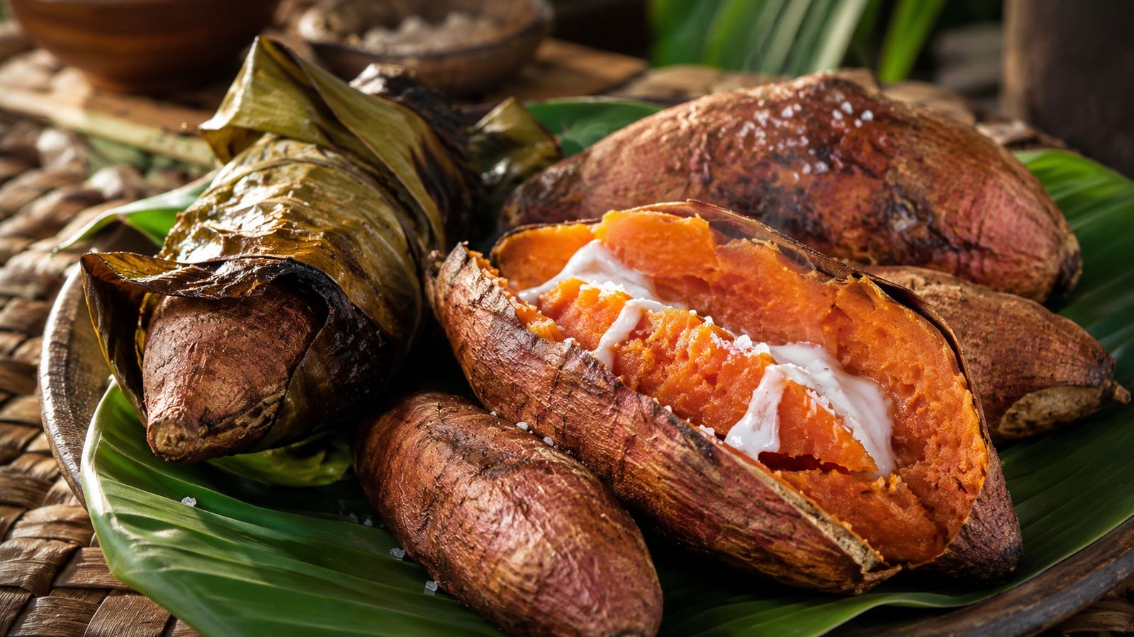 Sweet potato baked (kumara enterré au four mélanésien)
