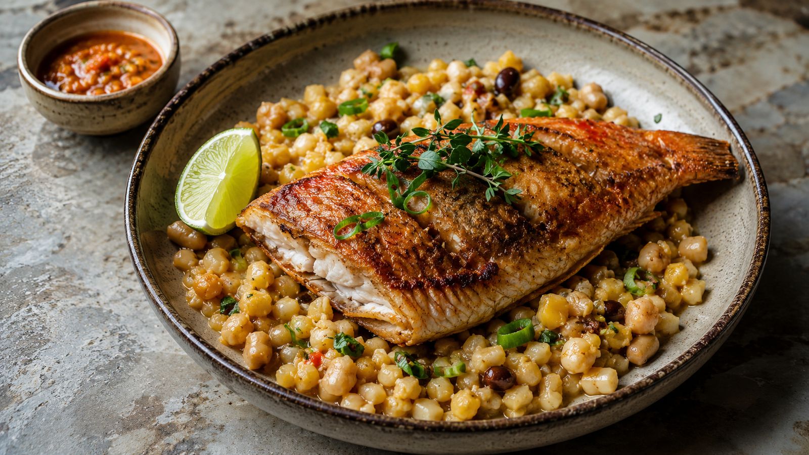 Peas & Hominy (Turks-style Corn)