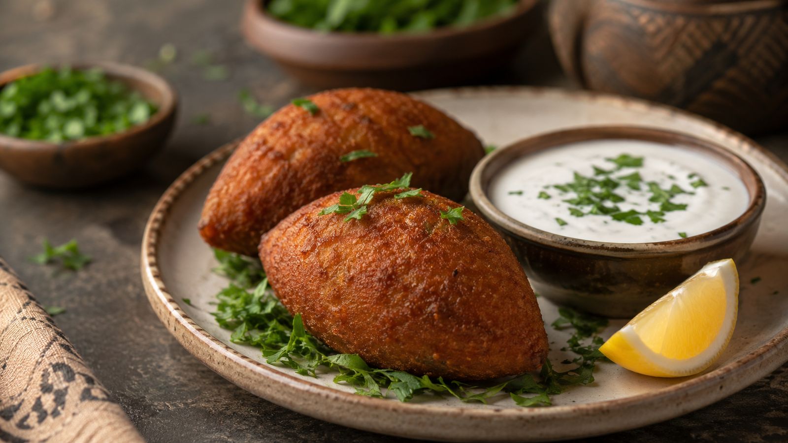 Kubba Halab (kubba farcie au riz et bœuf)