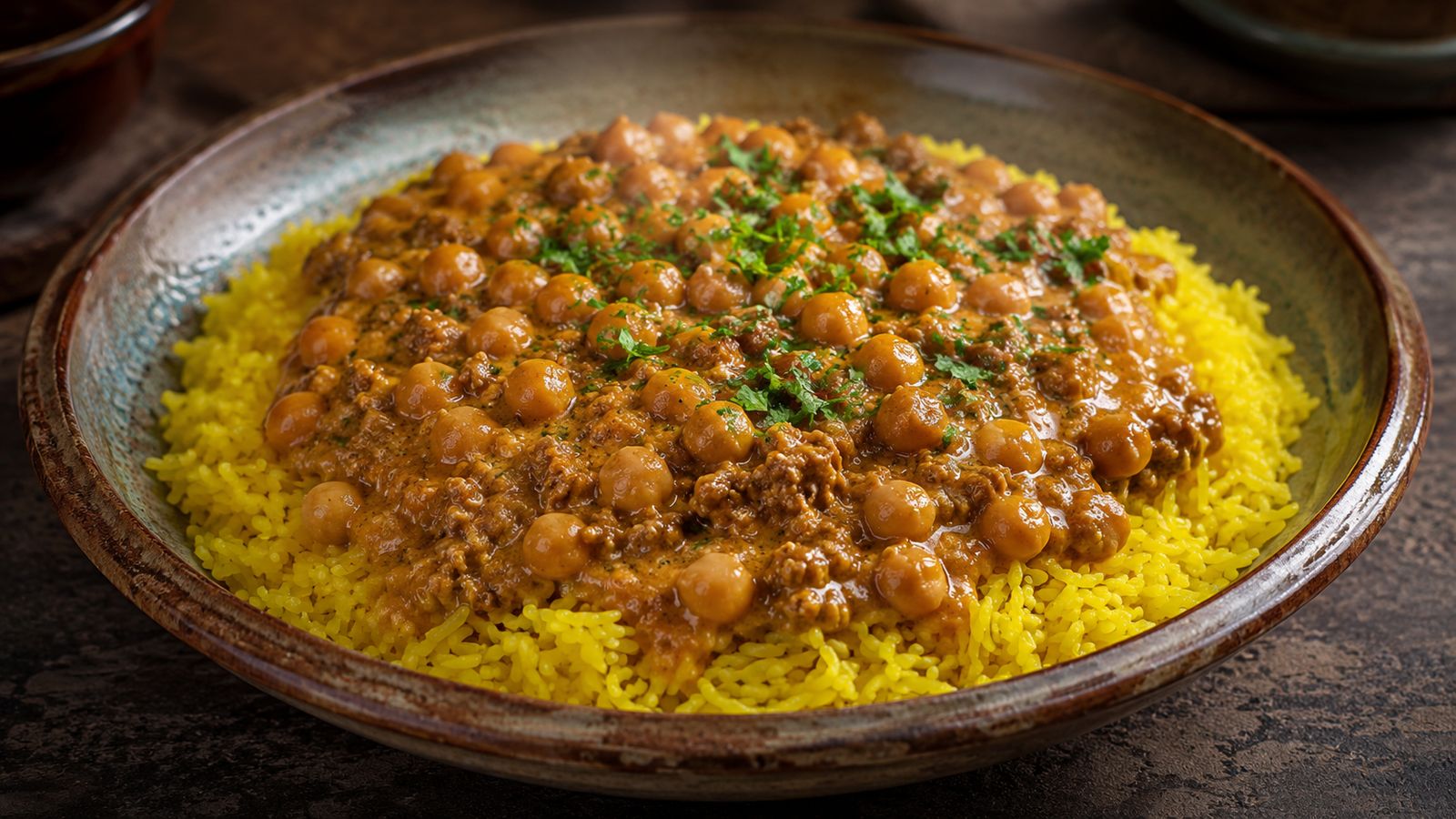 Qeema Karbalaiya (ragoût de pois chiches et viande hachée d'Achoura)