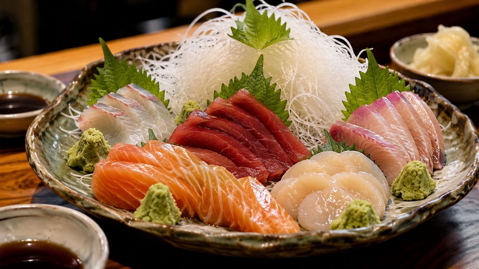 Sashimi Moriawase (刺身盛り合わせ - plateau de poisson cru assorti)