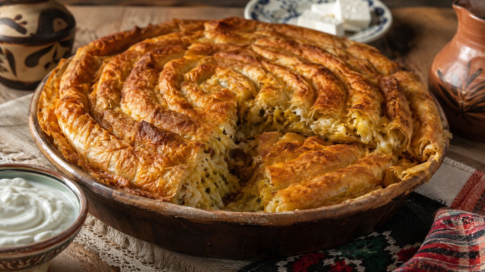 Pite me lakra (tourte aux choux fermentés)