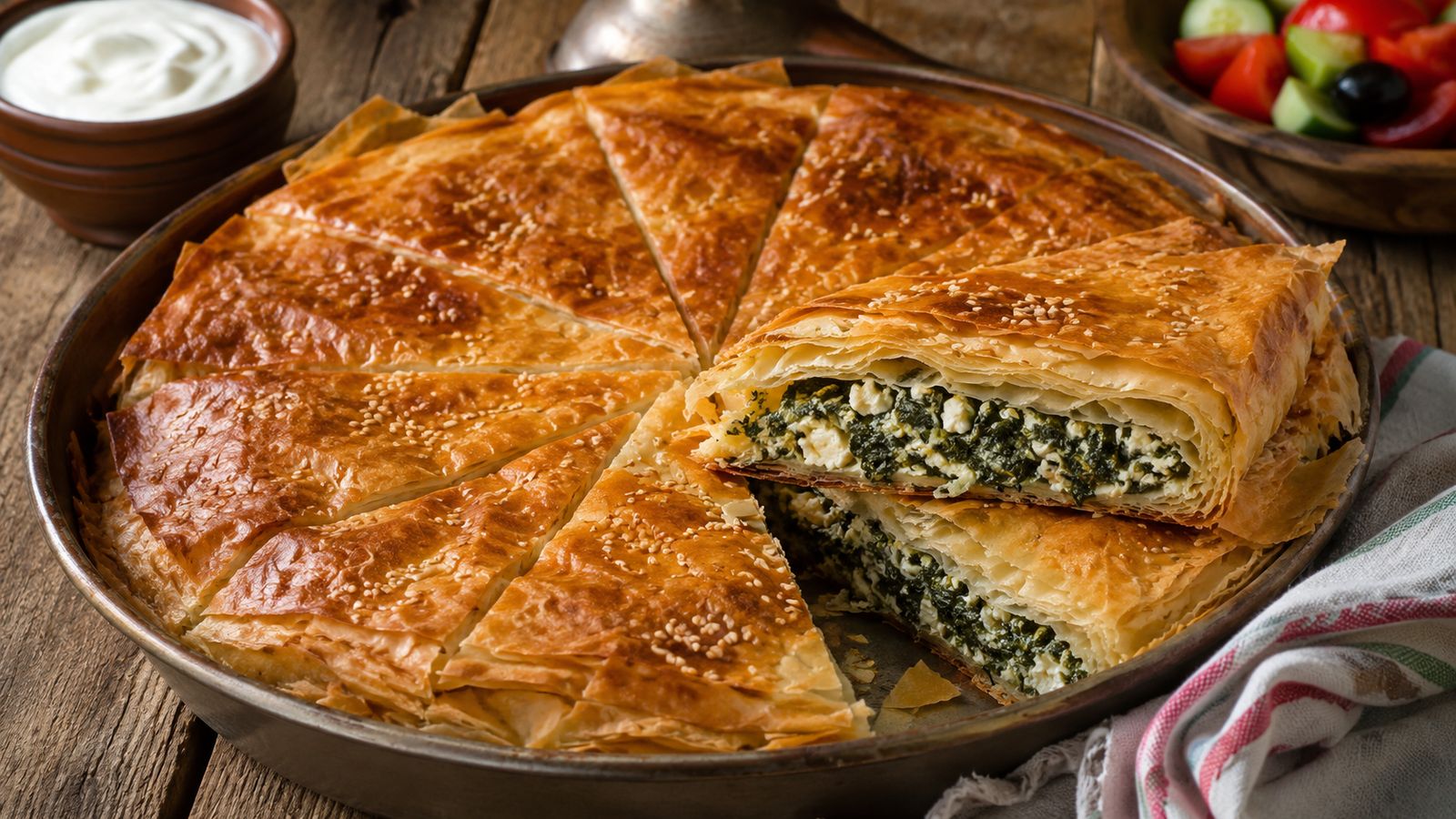Pite me spinaq (tarte feuilletée épinards-feta kosovare)