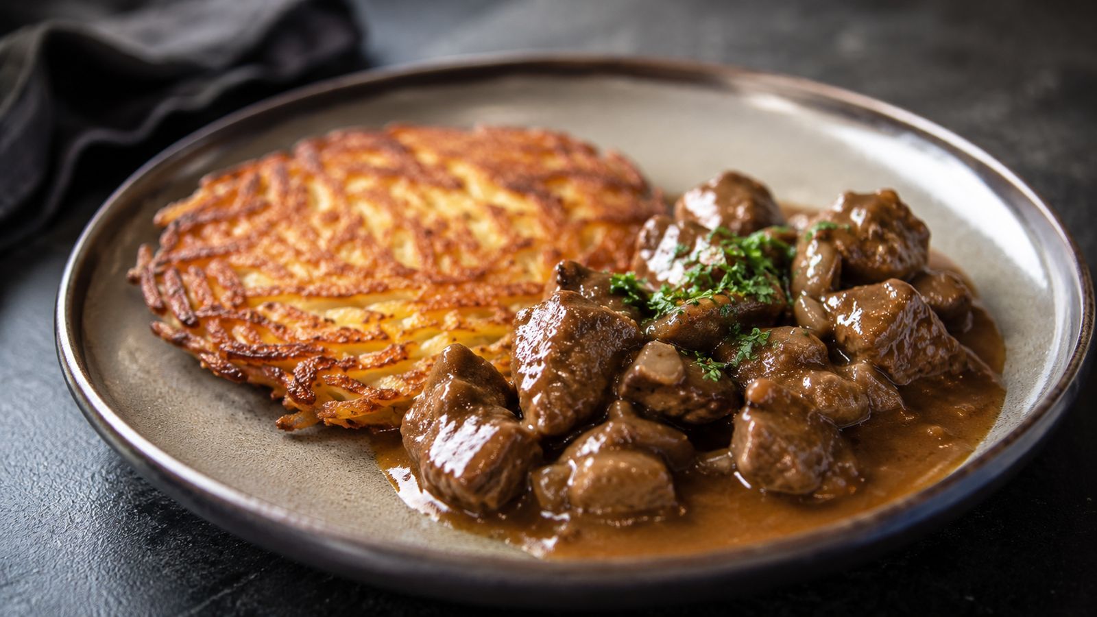 Kalbsvoressen mit Rösti
