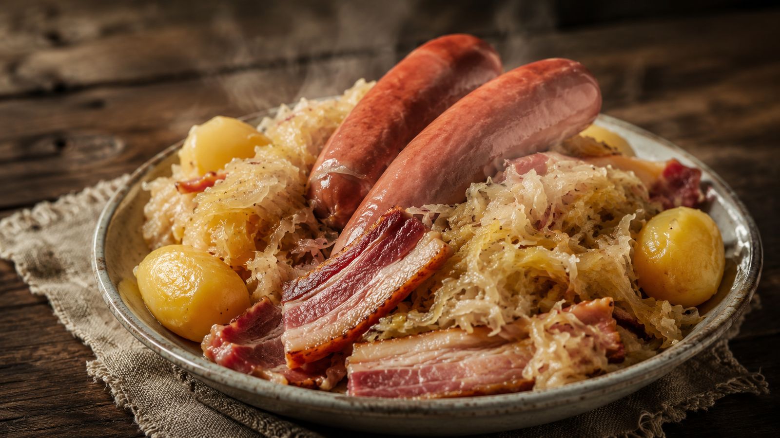 Sauerkraut mit Schüblig