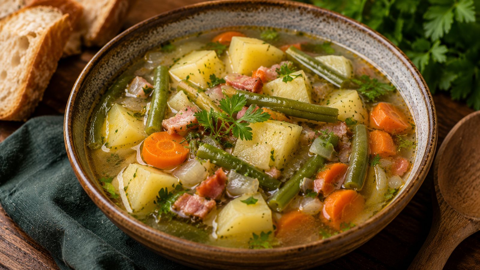 Bouneschlupp (soupe luxembourgeoise aux haricots verts)