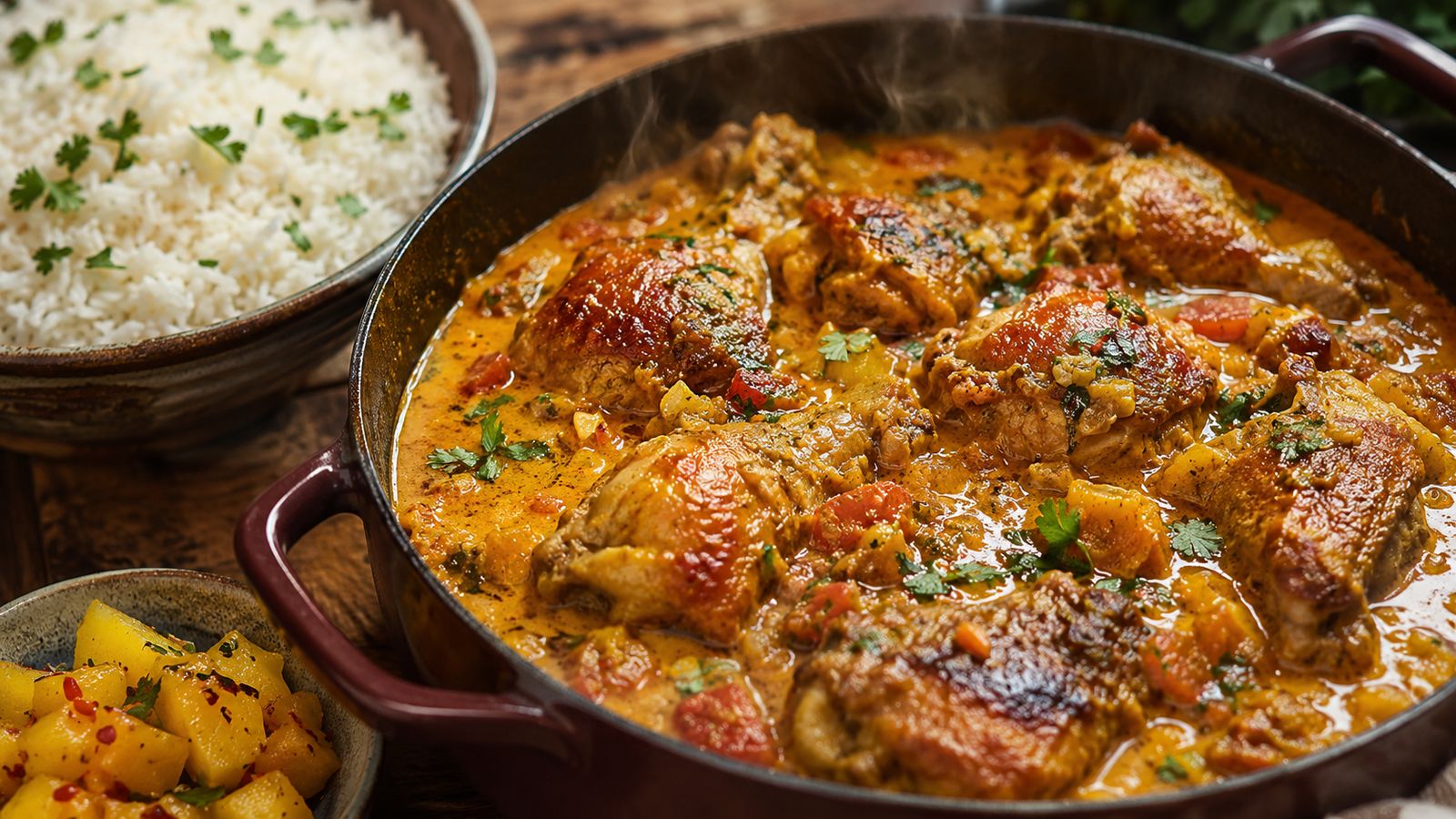 Akoho sy Voanio (poulet au lait de coco malgache)