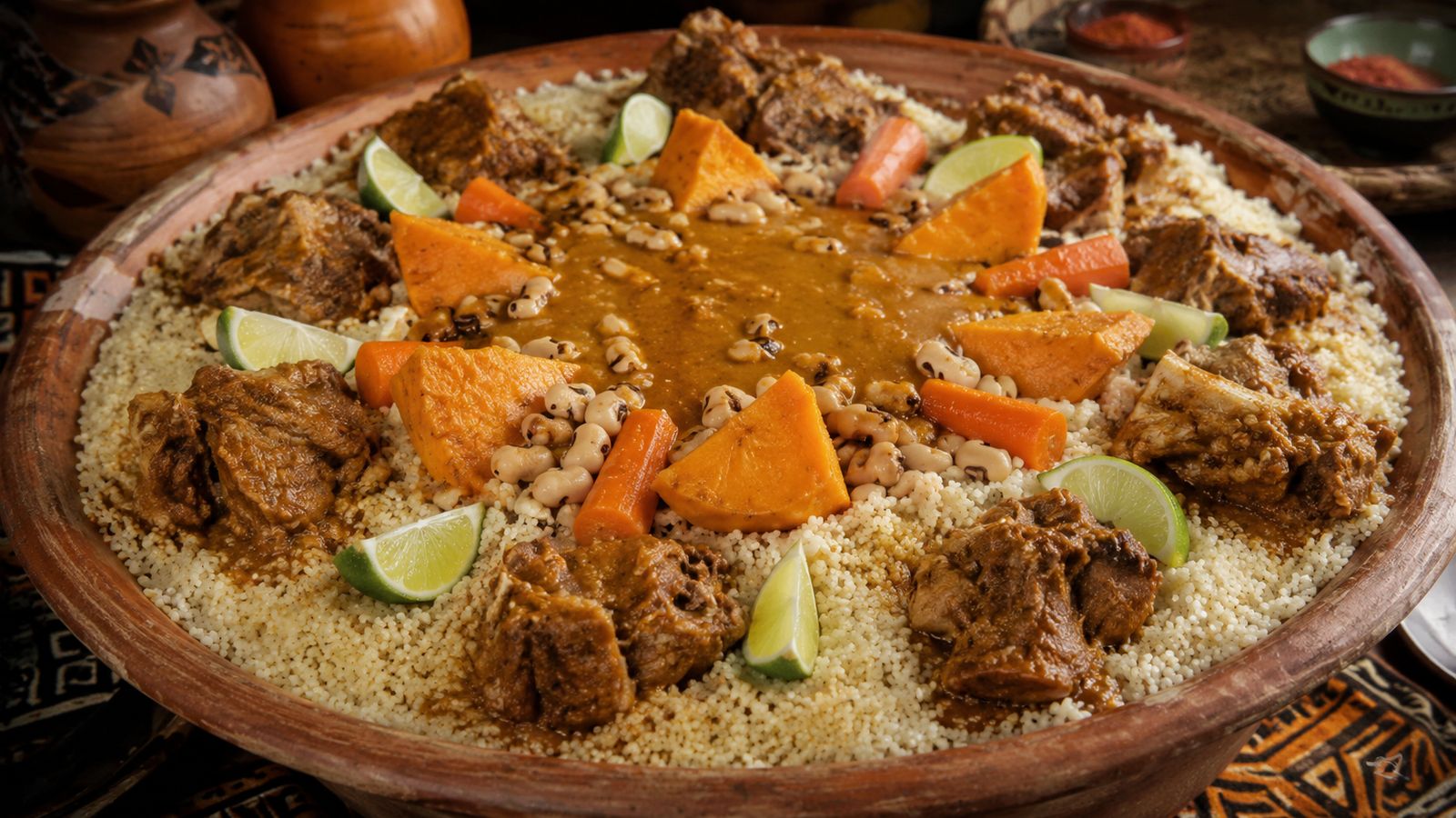 Maraka Bassi — Couscous de mil soninké à la sauce arachide (Tiéré Bassi Guerté, version Kayes)