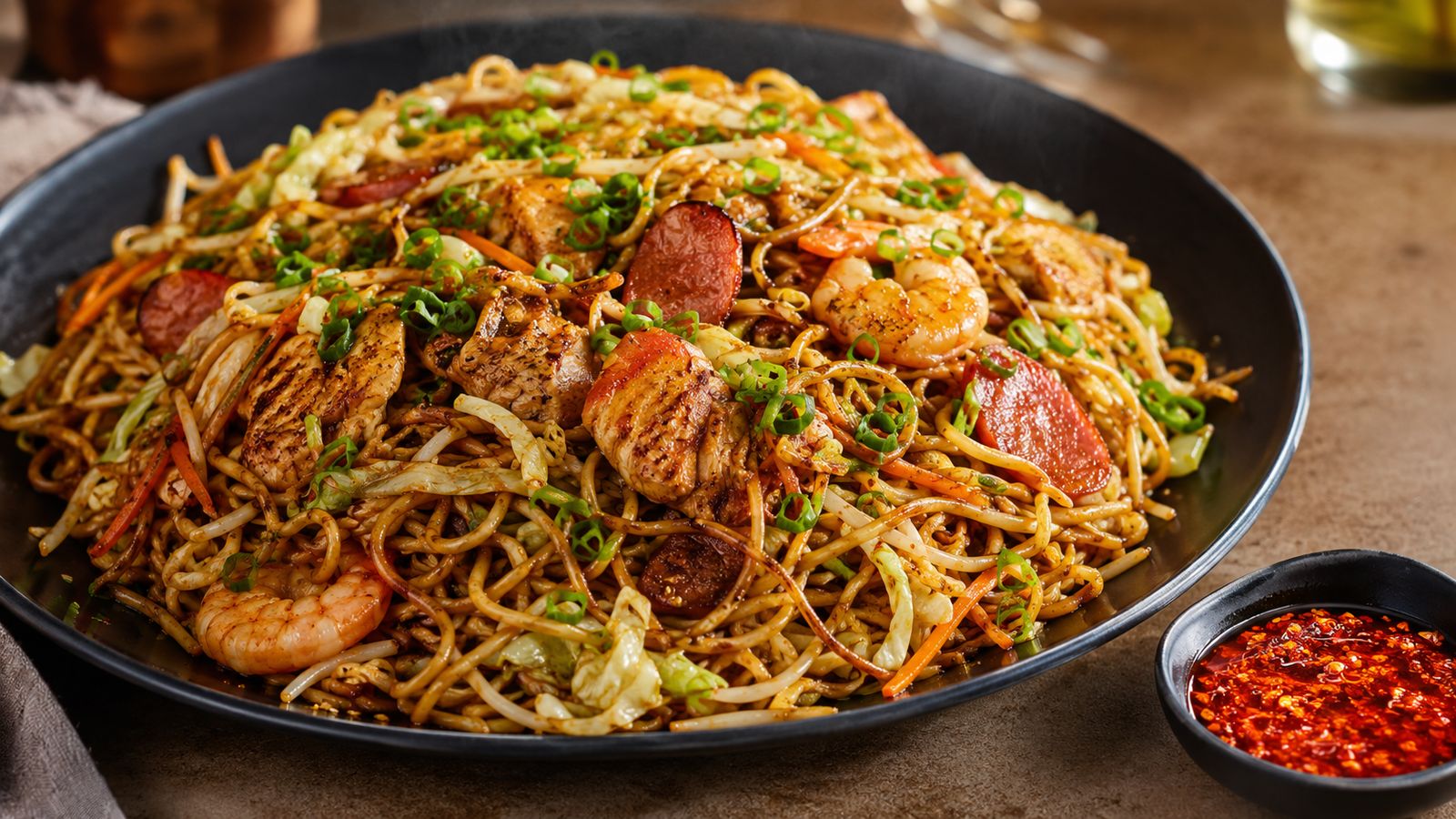 Mine Frit (nouilles sautées sino-mauriciennes)