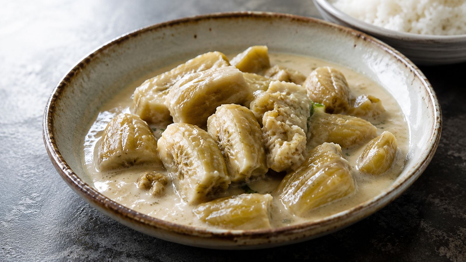 Trovi ya nadzi (banane verte au lait de coco)