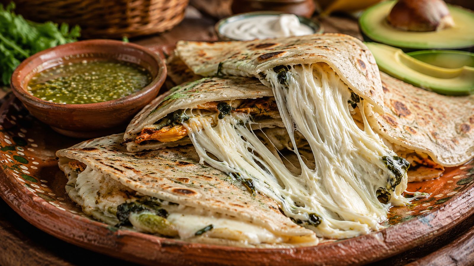 Quesadillas Oaxaqueñas (con quesillo)
