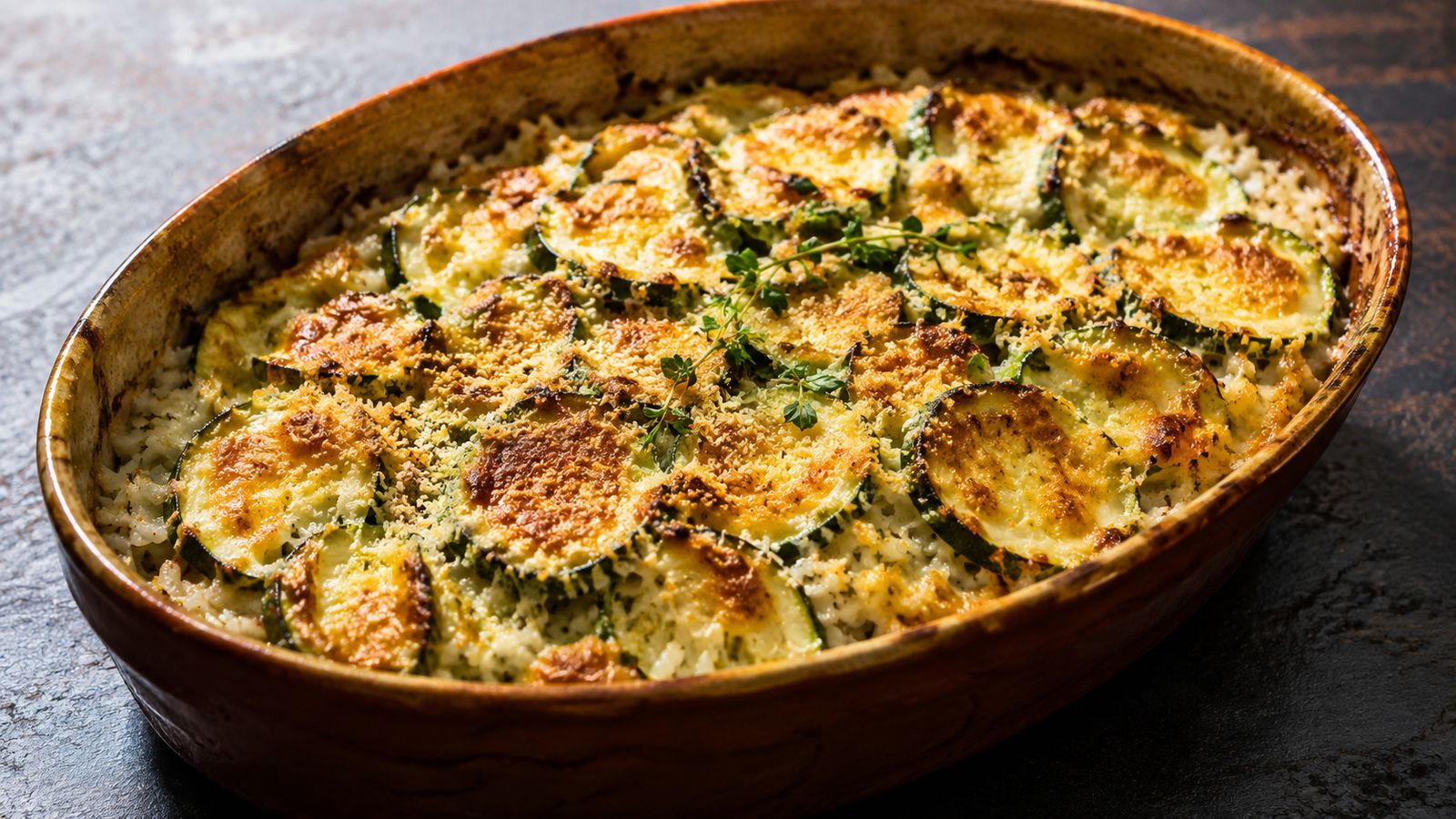 Tian de courgettes à la monégasque