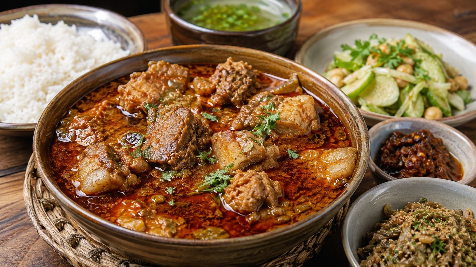 Hin Wet Tha (ဝက်သားဟင်း — curry de porc bamar)