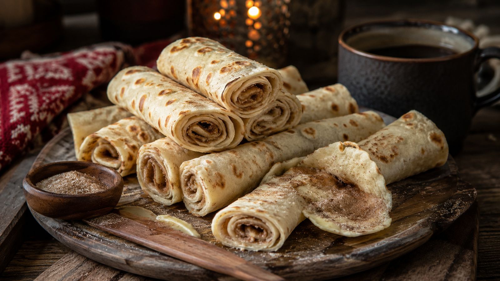 Lefse (galette de pomme de terre roulée norvégienne)